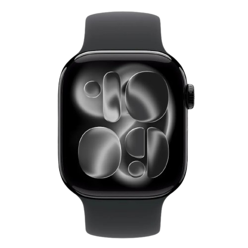Apple Watch Series 11 GPS 42mm Jet Black Aluminium Case with Black Solo Loop Size 7 (MEW04+MY7W3)