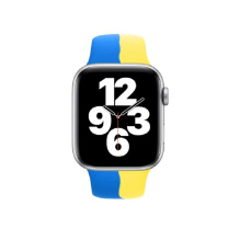 Ремінець для Apple Watch 42/49mm Sport Series 1:1 Original (Blue-Yellow)