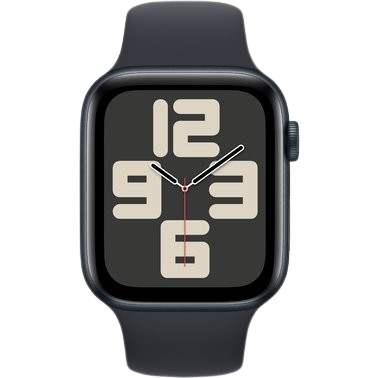 Apple Watch SE 2 2023 44mm GPS Midnight Aluminum Case with Midnight Sport Band - S/M (MRE73)
