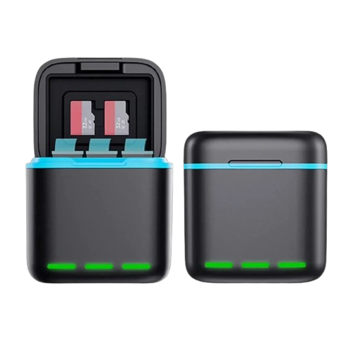 Зарядний пристрій для GoPro Hero 9-12 Portable Battery Charger 3 Slot Charging Box