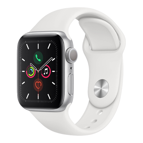 Apple Watch Series 5 GPS, 40mm Silver Aluminum Case with White Sport Band (MWV62) бу
