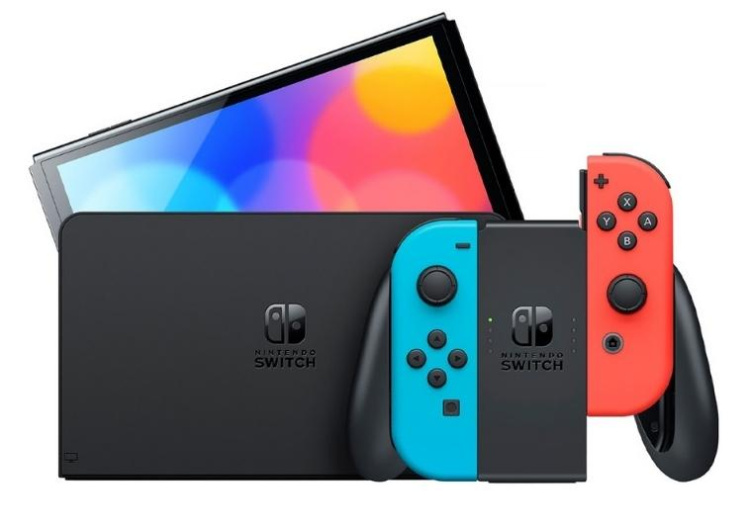Портативна ігрова приставка Nintendo Switch OLED with Neon Blue and Neon Red Joy-Con (045496883409)