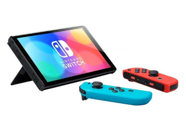 Портативна ігрова приставка Nintendo Switch OLED with Neon Blue and Neon Red Joy-Con (045496883409)