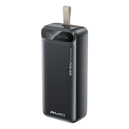 Зарядний пристрій Power Bank AWEI PA-12 30000mAh 22.5W PD QC (Black) (6954284021838)