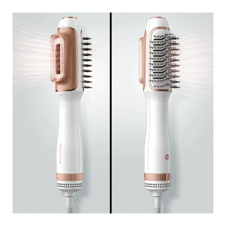 Фен-щітка Rowenta Reverso Dry&Brush 2в1 (CF9820F0) (White/Gold)