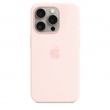 Чехол Apple Silicone Case для iPhone 15 Pro with MagSafe (Light Pink)