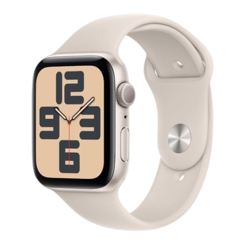 Apple Watch SE 2 2023 44mm GPS Starlight Aluminum Case with Starlight Sport Band - M/L (MRE53)