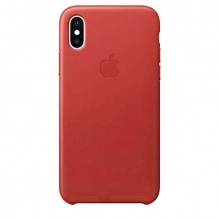 Чехол Smart Leather Case для iPhone Xs 1:1 Original (Red)