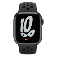 Apple Watch Nike Series 7 GPS 45mm Midnight Aluminum Case w. Anthracite/Black Nike Sport Band MKNC3 бу