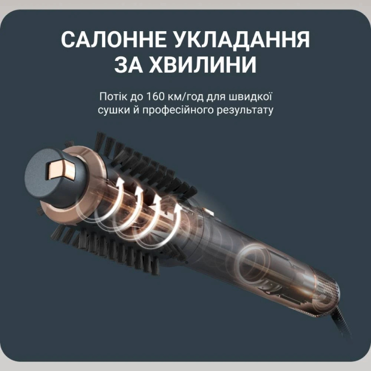 Фен-щетка Rowenta Air Rotate 3в1 (Green/Gold) (UB9920E0)