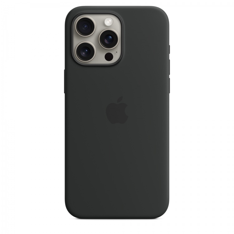 Чехол Apple Silicone Case для iPhone 15 Pro Max with MagSafe (Black)