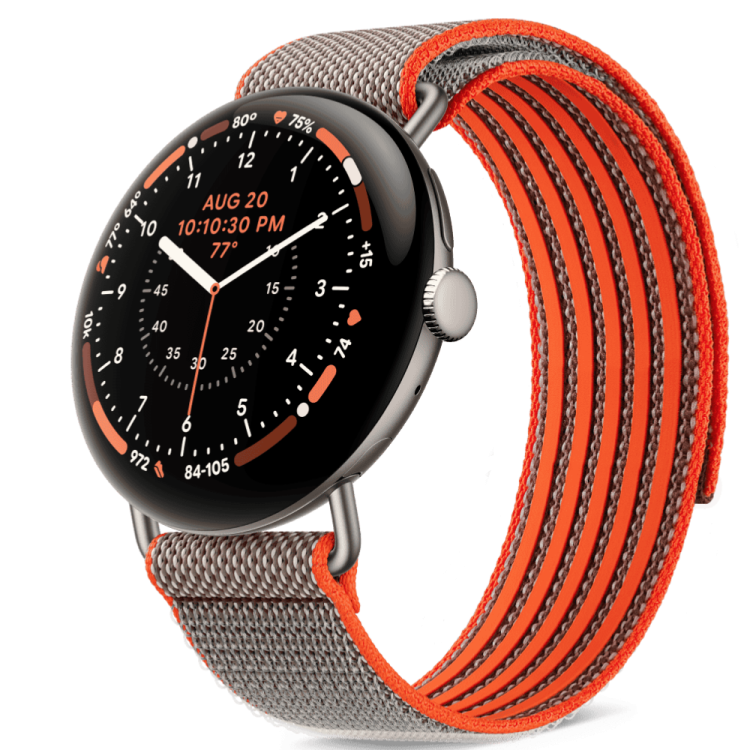 Смарт-часы Google Pixel Watch 5 45mm LTE Satin Pyrite Aluminum Case / Rye Performance Loop Band
