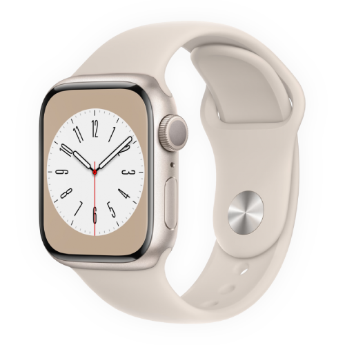 Apple Watch Series 8 41mm GPS + LTE Starlight Aluminum Case with Starlight Sport Band (MNHY3) бу
