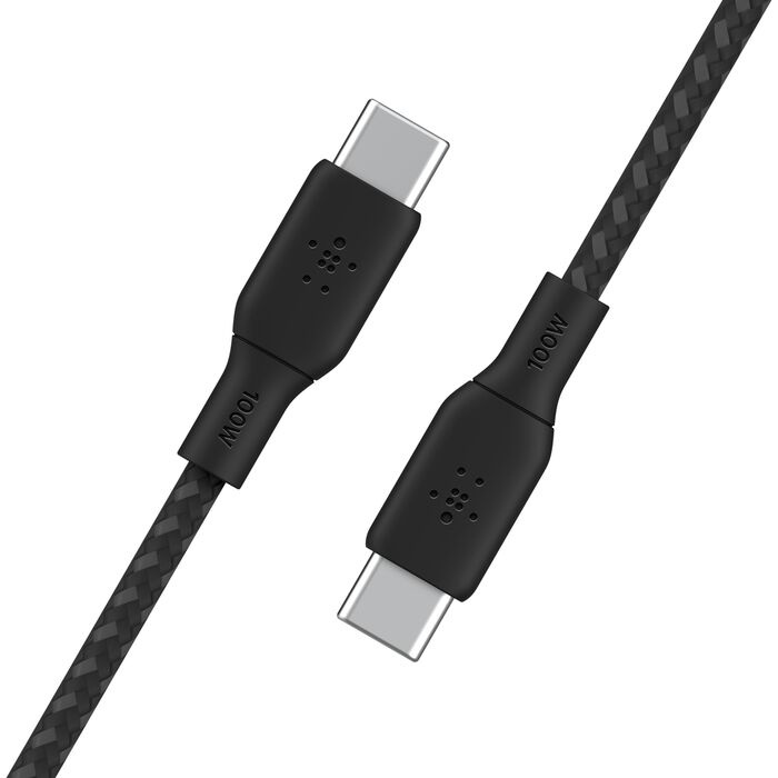 Кабель Belkin Braided USB-C 100W 3m Black (CAB014bt3MBK) Кабель Belkin Braided USB-C 100W 3m Black (CAB014bt3MBK)