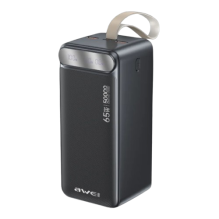 Зарядний пристрій Power Bank AWEI PA-81 50000mAh 65W PD 2xUSB-A/USB-C (Black) (6954284029551)
