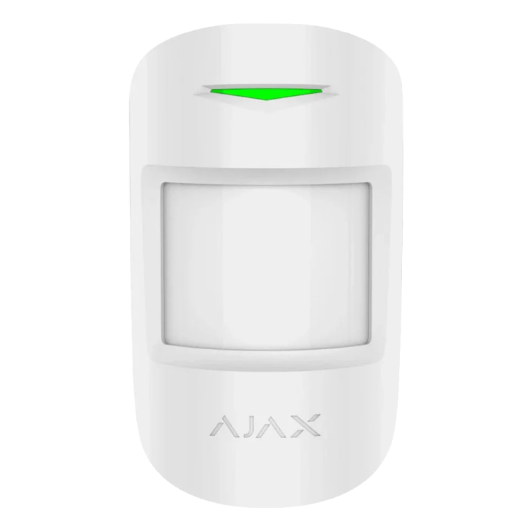 Датчик руху та розбиття скла Ajax CombiProtect, Jeweler, бездротовий, White