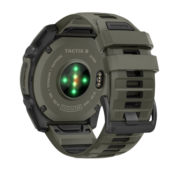 Garmin Tactix 8 51mm AMOLED Olive Drab Cerakote Coating Applied Ballistics Ultralight Solver (010-04553-10/11)