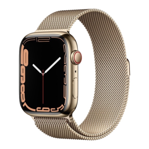 Apple Watch Series 7 GPS + Cellular, 45mm Gold Stainless Steel Case with Milanese Loop Gold (MKJY3, MKJG3) Apple Watch Series 7 GPS + Cellular, 45mm Gold Stainless Steel Case with Milanese Loop Gold (MKJY3, MKJG3)