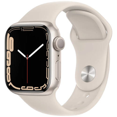 Apple Watch Series 7 45mm GPS+LTE Starlight Aluminum Case With Starlight Sport Band (MKJQ3, MKJ83) бу