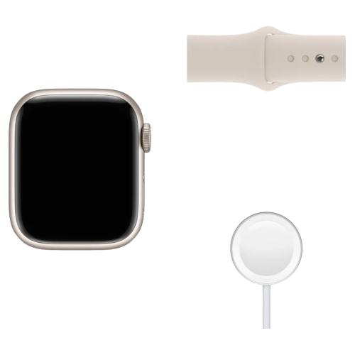Apple Watch Series 7 45mm GPS+LTE Starlight Aluminum Case With Starlight Sport Band (MKJQ3, MKJ83) бу