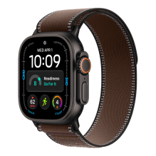 Apple Watch Ultra 4 GPS + LTE, 49mm Black Titanium Case with Dark Umber Trail Loop - S/M