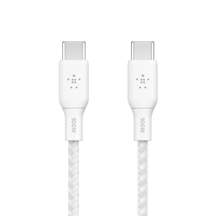 Кабель Belkin Braided USB-C 100W 3m White (CAB014bt3MWH)