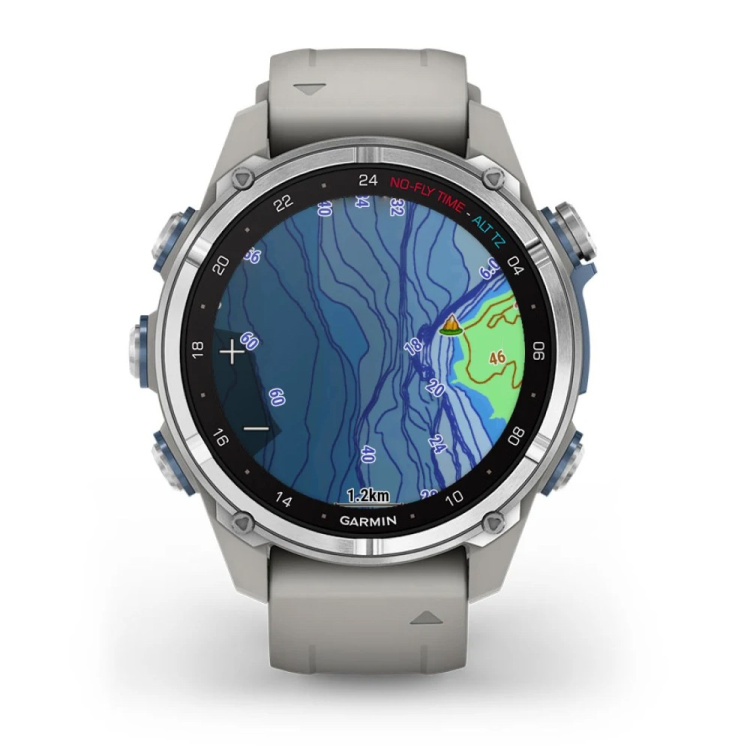 Garmin Descent Mk3 43mm Stainless Steel with Fog Gray Silicone Band (010-02753-03/04)