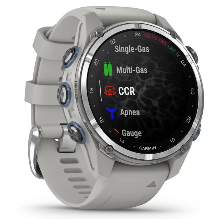 Garmin Descent Mk3 43mm Stainless Steel with Fog Gray Silicone Band (010-02753-03/04)