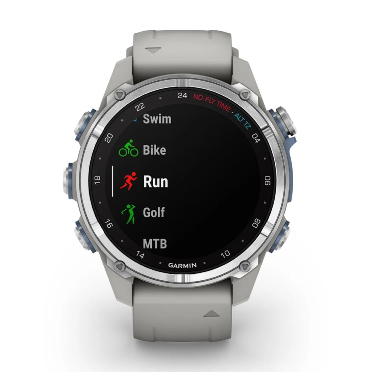 Garmin Descent Mk3 43mm Stainless Steel with Fog Gray Silicone Band (010-02753-03/04)