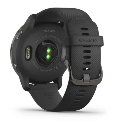 Garmin Venu 2 Slate Stainless Steel Bezel with Black Case and Silicone Band (010-02430-11/01)