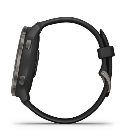 Garmin Venu 2 Slate Stainless Steel Bezel with Black Case and Silicone Band (010-02430-11/01)