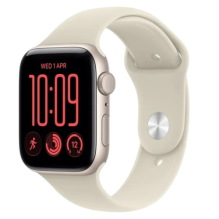 Apple Watch SE 3 40mm Starlight Aluminum Case with Sand Sport Band - M/L (MJKW4) 2026