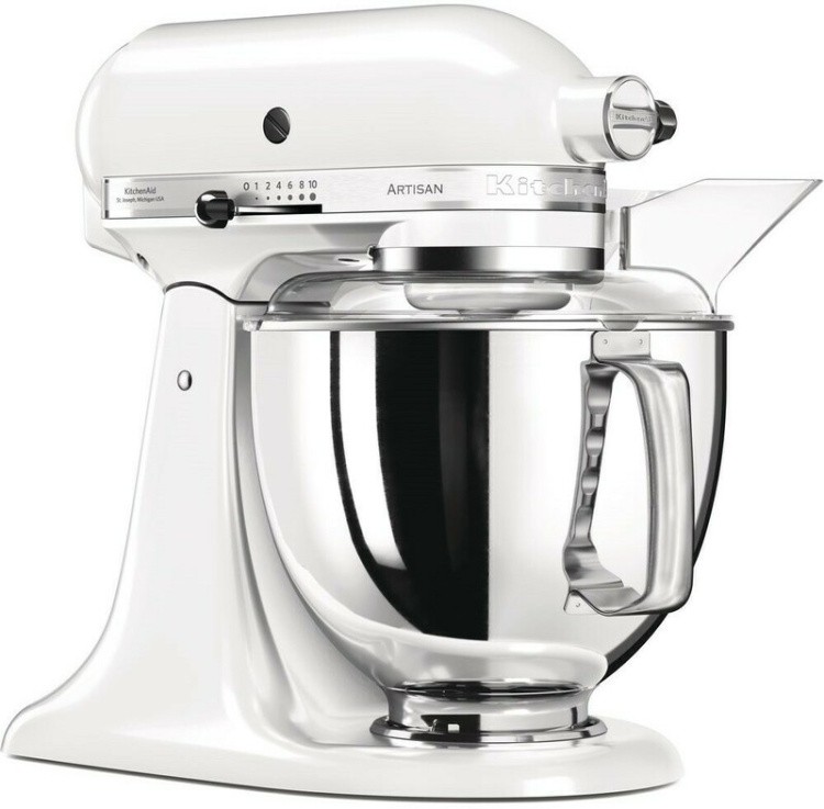 Планетарный миксер KitchenAid Artisan 4,8 л 5KSM175PSEWH White (UA)