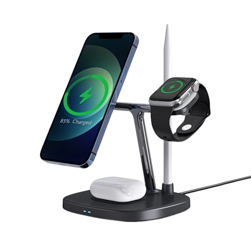 Безпровідна зарядка WiWU Magnetic Cableless Charger 4 in 1 Wi-W032 (6976975619858) Безпровідна зарядка WiWU Magnetic Cableless Charger 4 in 1 Wi-W032 (6976975619858)