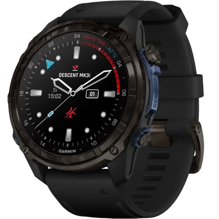 Garmin Descent Mk3i 51mm Carbon Gray DLC Titanium with Black Silicone Band (010-02752-10/11)