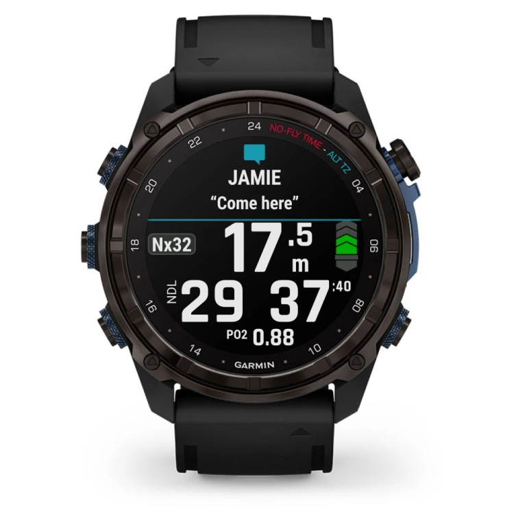 Garmin Descent Mk3i 51mm Carbon Gray DLC Titanium with Black Silicone Band (010-02752-10/11)