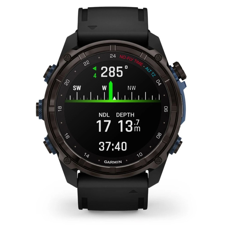 Garmin Descent Mk3i 51mm Carbon Gray DLC Titanium with Black Silicone Band (010-02752-10/11)