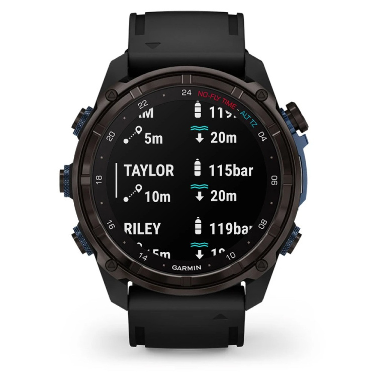 Garmin Descent Mk3i 51mm Carbon Gray DLC Titanium with Black Silicone Band (010-02752-10/11)
