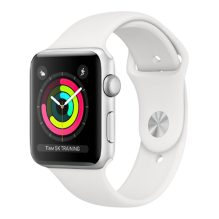 Apple Watch Series 3 GPS 42mm Silver Aluminum with White Sport Band (MTF22) бу