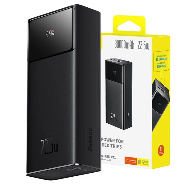 Зарядний пристрій Power Bank Baseus EnerFill FP41 22.5W 30000 mAh (Black) (E0027K00)