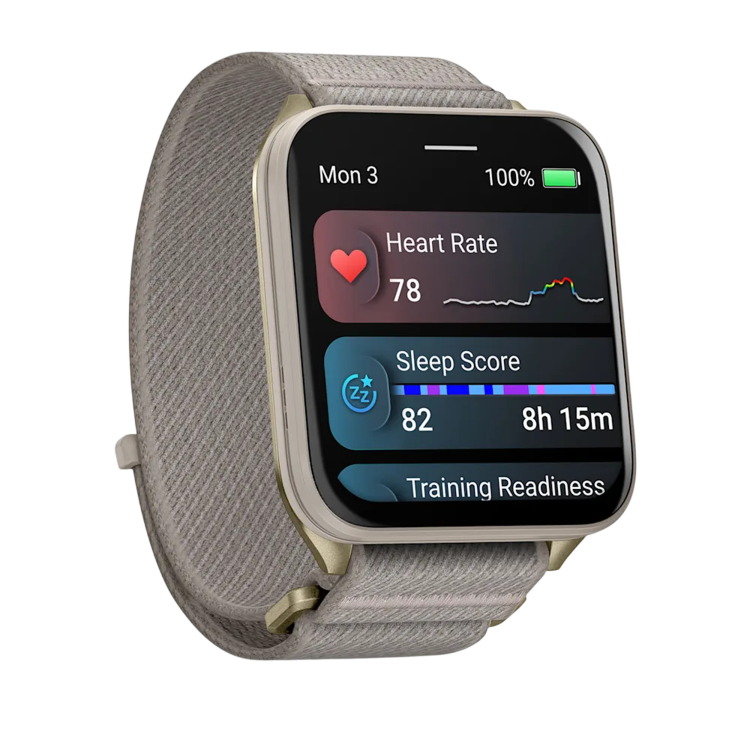 Garmin Venu X1 Soft Gold with Titanium Caseback and French Gray Nylon Band (010-02980-08/09)