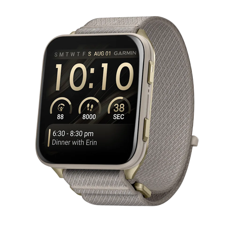 Garmin Venu X1 Soft Gold with Titanium Caseback and French Gray Nylon Band (010-02980-08/09)