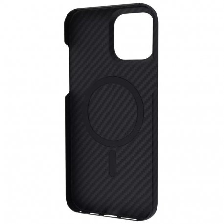 Чохол Wave для iPhone 13 Pro Max Premium Carbon Slim with MagSafe Series (Black)