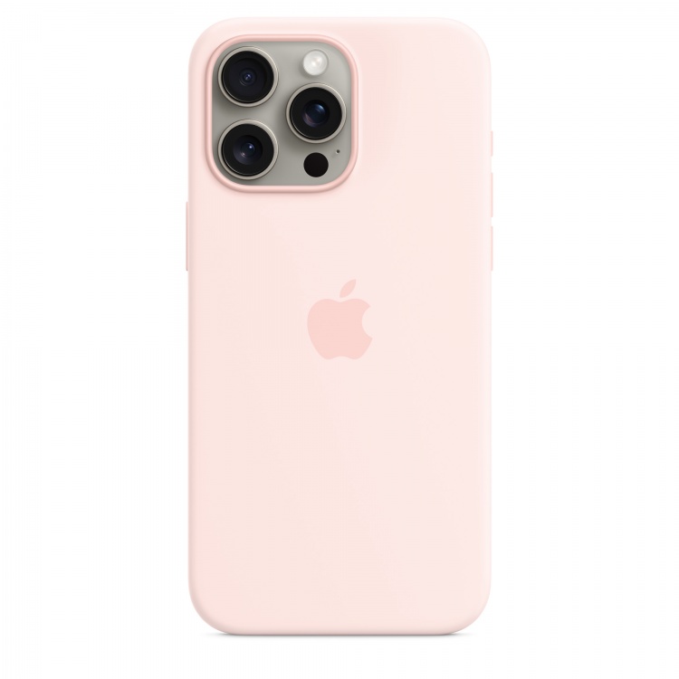 Чехол Apple Silicone Case для iPhone 15 Pro Max with MagSafe (Light Pink)