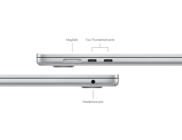 MacBook Air 15 Retina, with Apple M3, Silver , 256GB, 8 CPU / 10 GPU, 16GB RAM (MC9E4) (2024) бу (Як Новий)