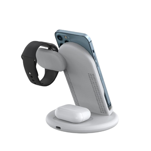 Беспроводная зарядка WiWU Power Air 3-in-1 Wireless Fast Charger (6973218944142)