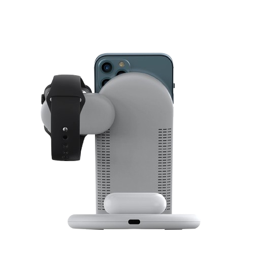 Безпровідна зарядка WiWU Power Air 3-in-1 Wireless Fast Charger (6973218944142)