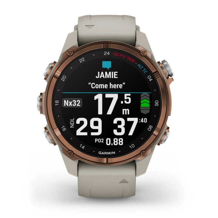Garmin Descent Mk3i 43mm Bronze PVD Titanium with French Gray Silicone Band (010-02753-13/14)