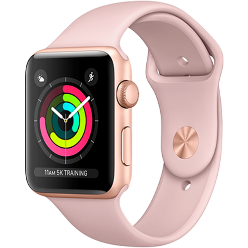 Apple Watch Series 3 GPS MQKW2 38mm Gold Aluminium Case with Pink Sand Sport Band