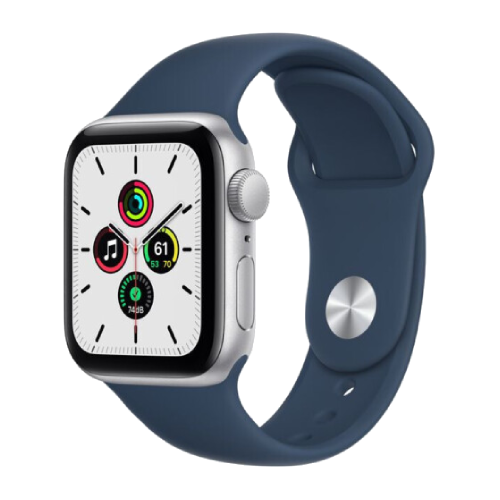 Apple Watch SE GPS 44mm Silver Aluminium Case with Abyss Blue Sport Band (MKQ43) бу